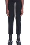 Rick Owens Black Porterville Cropped Cargo Pants In Black