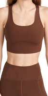 Girlfriend Collective Paloma Sports Stretch-recycled Polyester Sports Bra In Earth