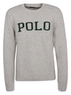 POLO RALPH LAUREN SWEATER,710850098001 GREY DONEGAL