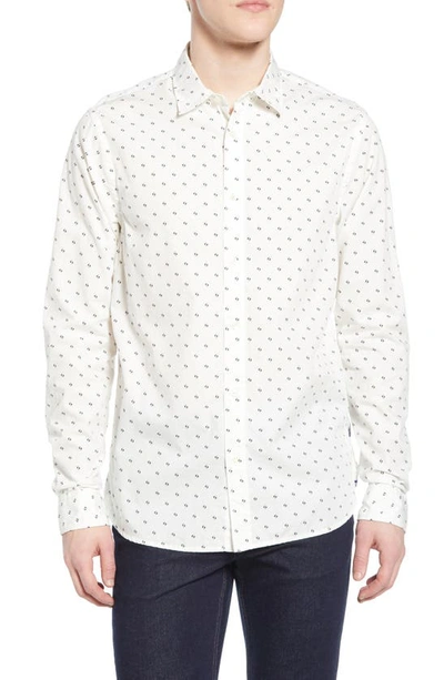 Scotch & Soda Poplin Button-up Shirt In White