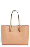 CHRISTIAN LOUBOUTIN SMALL CABATA CALFSKIN LEATHER TOTE,3205219