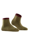 Falke Cosy Plush Short Socks In Tempered Olive