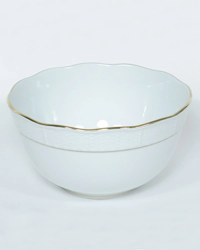 Herend Golden Edge Round Bowl In N/c