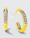 Ippolita 18k Carnevale Stardust Huggie Hoop Earrings With Diamonds In Yellow