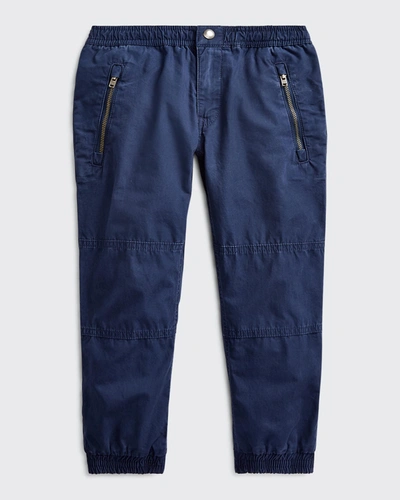 Polo Ralph Lauren Boy's Poplin Jogger Pants In Newport Navy