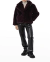 Apparis Milly Recycled Faux Fur Jacket In Tobacco