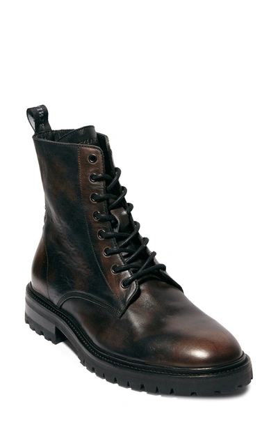 Allsaints Tobias Plain Toe Boot In Dark Brown