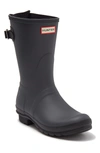 Hunter Original Short Back Adjustable Rain Boot In Luna/ Black