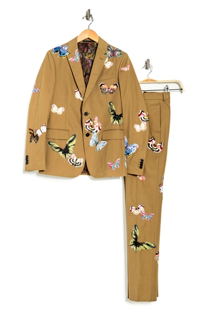 Valentino Butterfly Embroidered Two Button Notch Lapel  