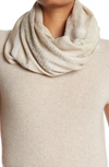 Calvin Klein Ck Brand Logo Chain Monogram Pashmina Scarf In Latte
