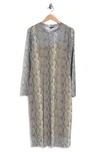 Afrm The Loaf Mesh Dress In Neutral Snake