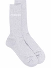 Jacquemus Cotton-blend Socks In Grey