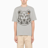 KENZO GRAY T-SHIRT WITH CONTRASTING PRINT,FB65TS5224SACO-J-KENZO-94