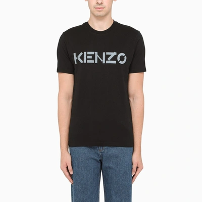 Kenzo Black T-shirt With Contrasting Logo Lettering