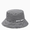 MIU MIU BLACK AND WHITE CHECK BUCKET HAT,5HC1962B4L-J-MIU-F0967