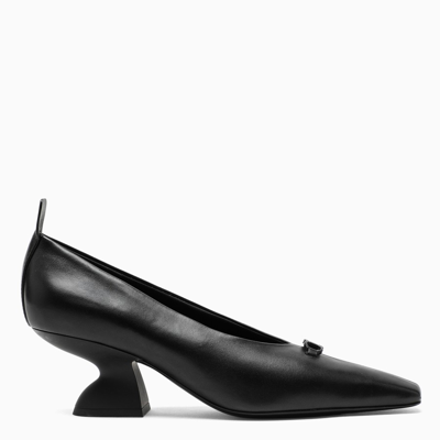 Ferragamo Ladies Black F Heel Pump Shoe, Brand Size 5 D