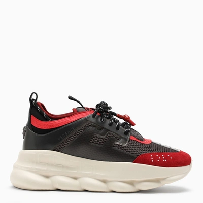 Versace Red/black Chain Reaction Trainers