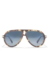 Brioni 70mm Aviator Sunglasses In Avana Avana Grey