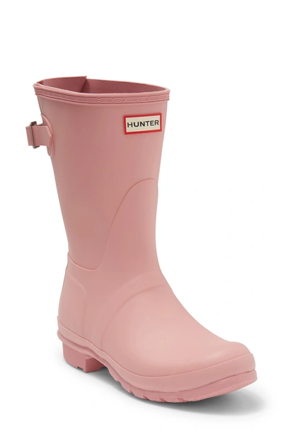 Hunter Original Short Back Adjustable Rain Boot In Bramble Blossom