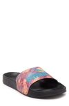 Puma Leadcat Tie Dye Slide Sandal In  Black-scuba Blue