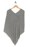 Phenix V-neck Cashmere Poncho In Grey