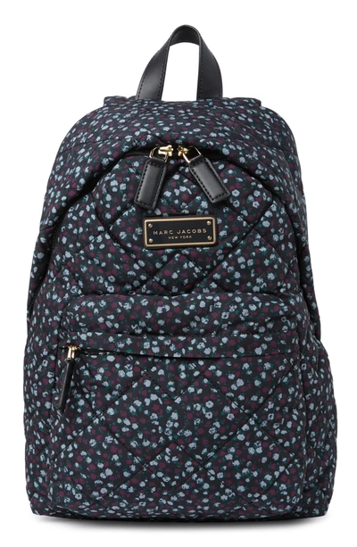 Marc Jacobs Quilted Nylon Printed Backpack In Blue Mirage Multi