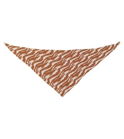 Paade Mode Kids' Intarsia-knit Wool-blend Scarf In Silver