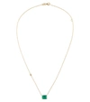 Shay Jewelry 18kt Yellow Gold Necklace With Emeralds And Diamonds In Green