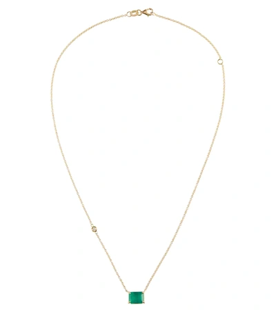 Shay Jewelry 18kt Yellow Gold Necklace With Emeralds And Diamonds In Green