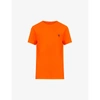 Polo Ralph Lauren Logo-embroidered Cotton-jersey T-shirt In Sailing Orange