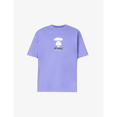 Aape Stamp Stencil Cotton-jersey T-shirt In Purple