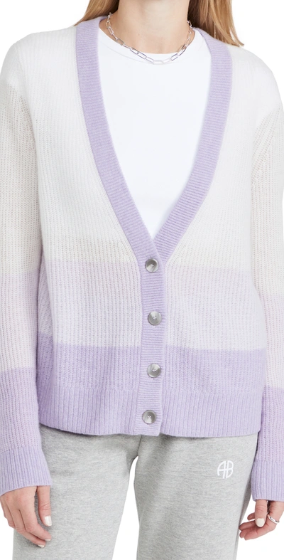 Atm Anthony Thomas Melillo Women's Cashmere Colourblock Cardigan In Lilac