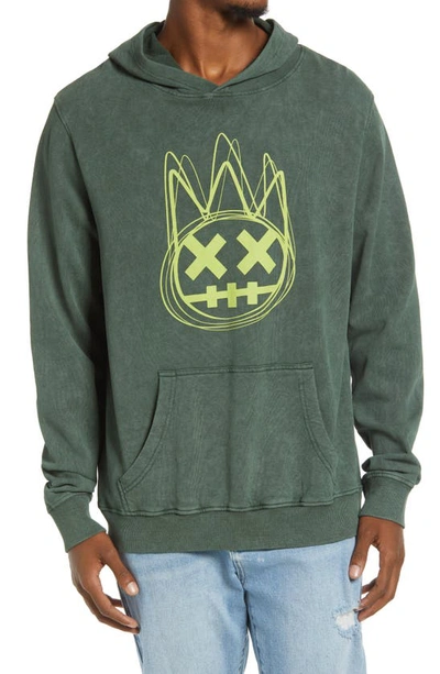 Cult Of Individuality French Terry Logo Hoodie In Artichoke