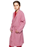 Petite Plume Unisex Red Mini Gingham Flannel Robe - Little Kid, Big Kid In Red