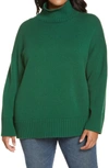 Lafayette 148 Kindcashmere Turtleneck Sweater In Emerald