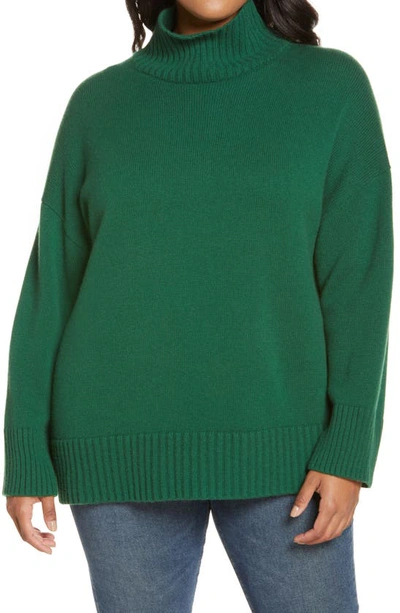 Lafayette 148 Kindcashmere Turtleneck Sweater In Emerald