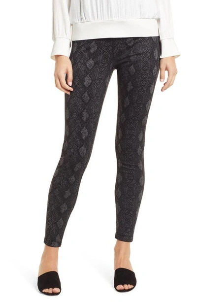 Hue Reset Reversible Ponte Leggings In Snake