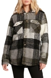 Volcom Silent Faux Fur Jacket In Army Green Combo