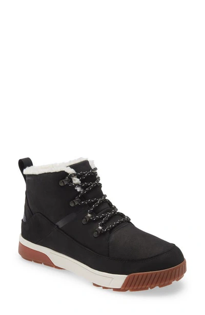 The North Face Sierra Waterproof Lace-up Bootie In Tnf Black/ Gardenia White
