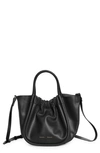 Proenza Schouler Small Ruched Leather Crossbody Tote In Black