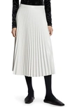Proenza Schouler White Label Faux Leather Pleated Skirt Off White 10 In Off White