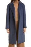 Vince Classic Recycled Polyester Blend Coat In H Iris Blue
