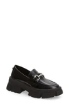 Steve Madden Women's Trifecta Lug-sole Platform Loafers In Black