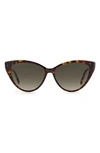 Jimmy Choo Val/s Ha 0086 Cat Eye Sunglasses In Brown