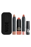 Nudestix Sunset Nudes Eye, Cheek & Lip Set Usd $55 Value In Mini Sunset Nudes
