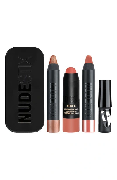 Nudestix Sunset Nudes Eye, Cheek & Lip Set Usd $55 Value In Mini Sunset Nudes