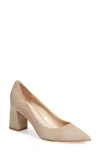 Marc Fisher Ltd Zala Block Heel Pump In Tan Suede