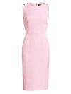 Dolce & Gabbana Floral Accent Sheath Dress In Pink