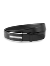 MONTBLANC MEN'S CUT-TO-SIZE LEATHER BUSINESS BELT,400014126731