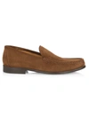 Saks Fifth Avenue Collection Suede Slippers In Brown